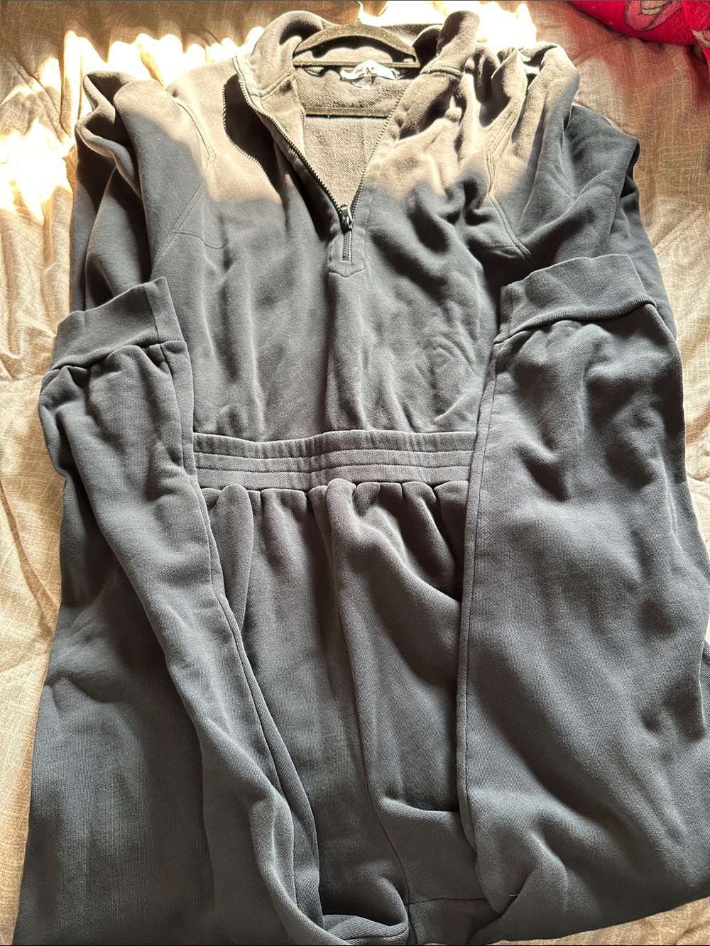 Frame Women’s oversized charcoal jumpsuit.